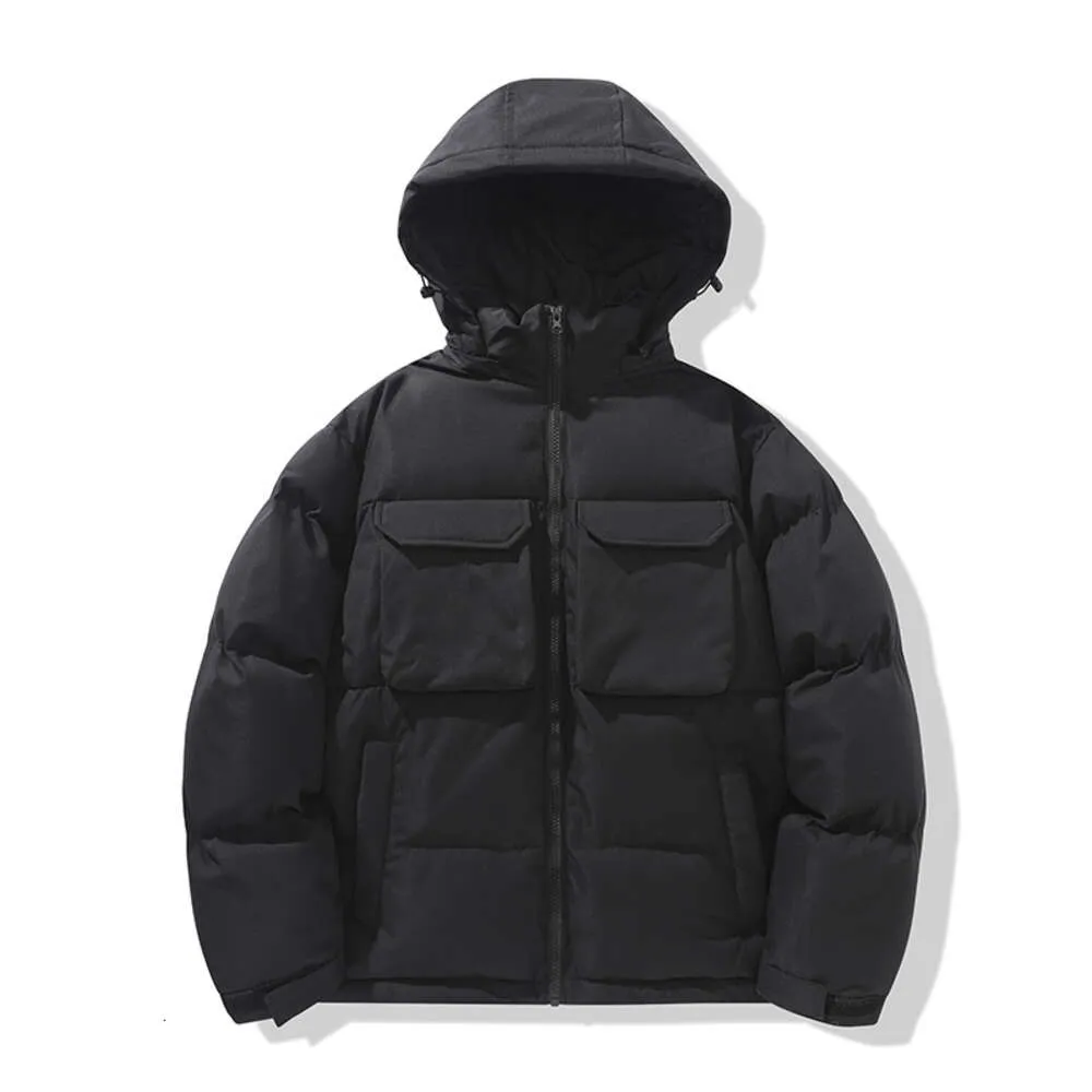 면 재킷 남자의 겨울 새로운 다목적 커플 트렌디 한 브랜드 후드 코튼 재킷 두꺼운 따뜻한 짧은 빵 재킷