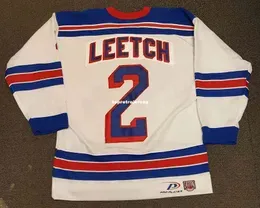 New Jerseys Custom Brian Leetch Vintage Pro Player Hockey Jersey White Mens Retro Jerseys Vintage Long Sleeves