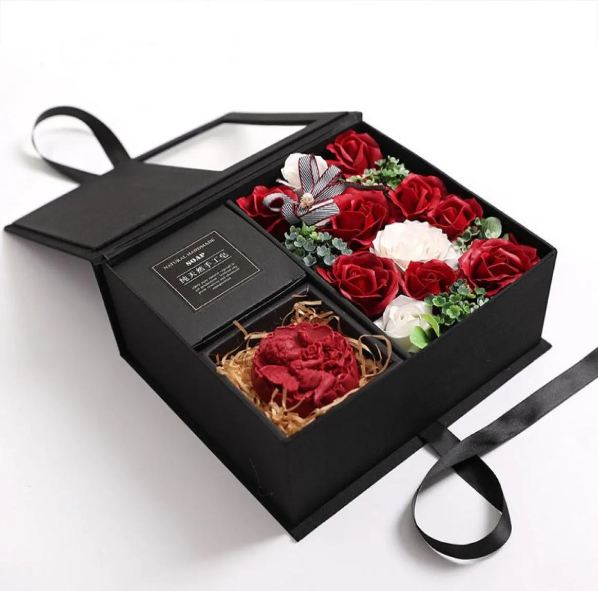 Savon parfumé Valentine Rose artificielle baignable ange Rose boîte-cadeau mariage anniversaire petite amie romantique pétales parfumés fleurs C7922855
