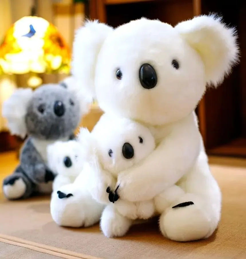 Super Cute High Simulation Koala Bear Puppet Baby Accompany Plush Craft Doll Toy Birthday Holiday Gift9666684