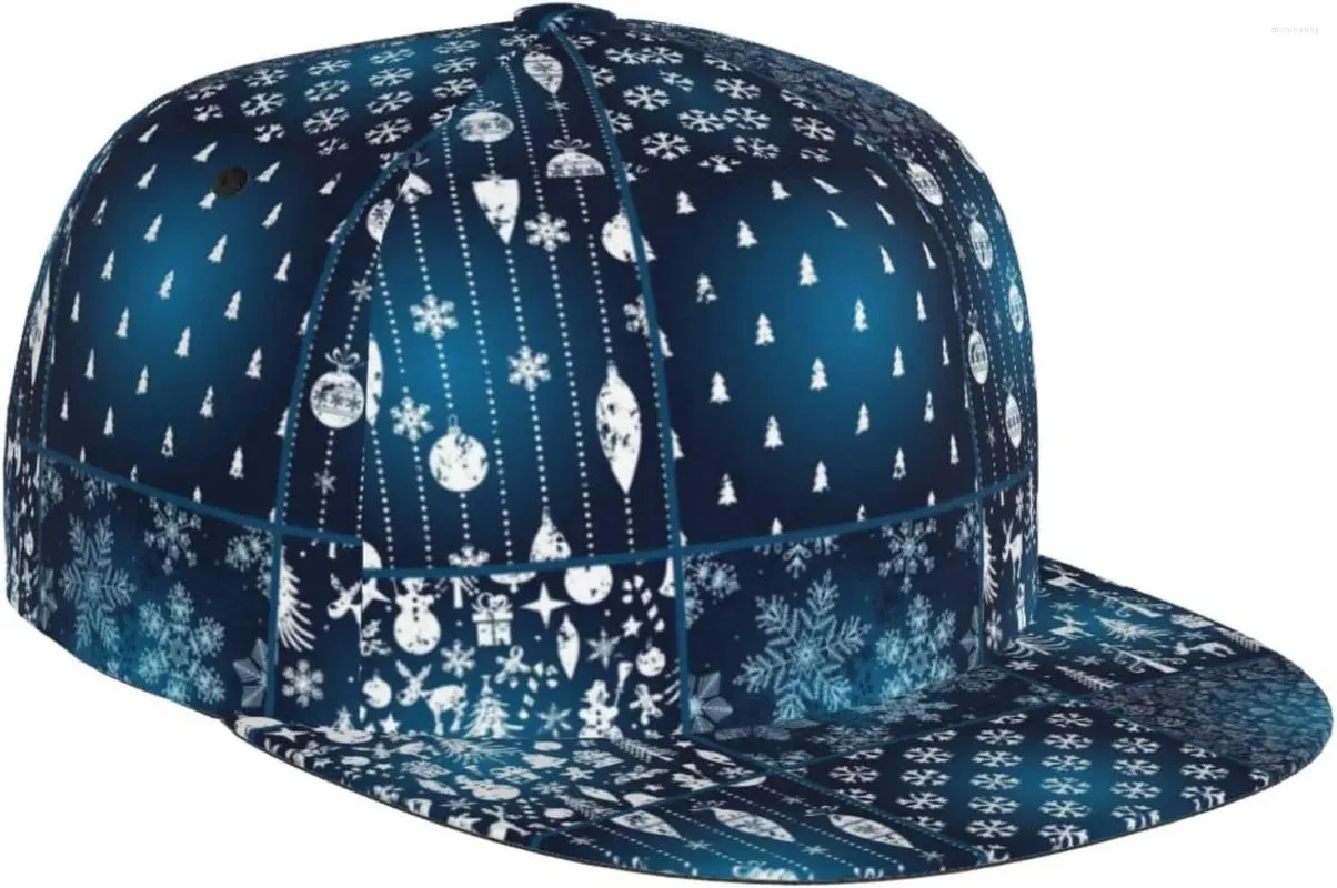 Gorras de bola Lindo Navidad Copos de nieve Camionero Sombrero de béisbol Snapback Ajustable Navidad Gorra de vacaciones para hombres Mujeres