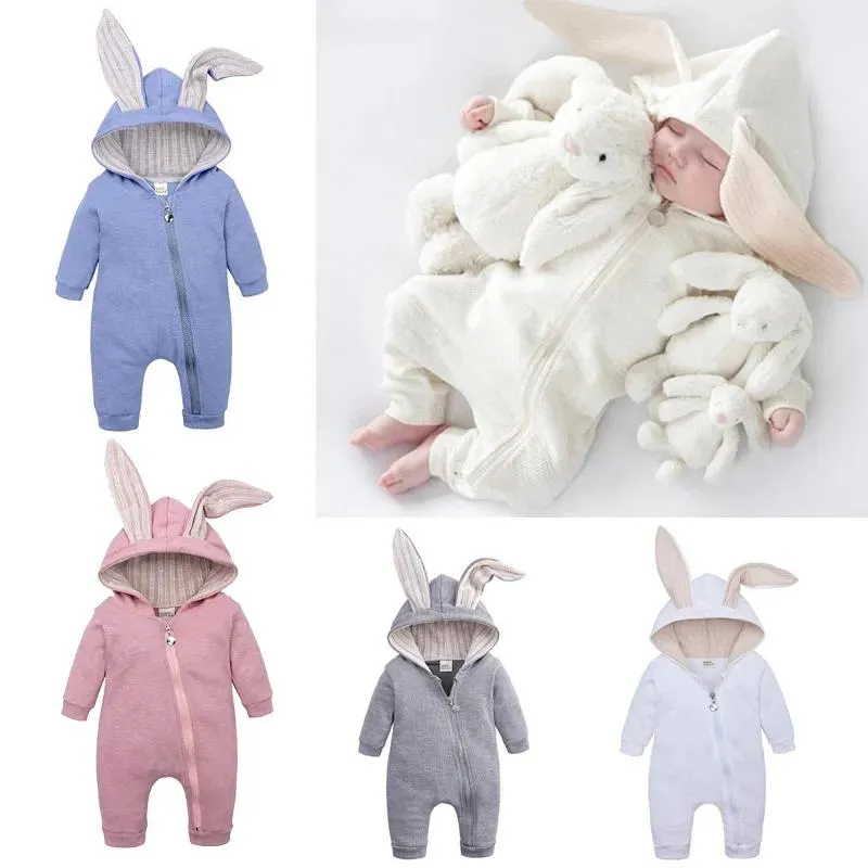 Rompers Newborn Baby Boy Rompers Vetements Pour Enfants Girls Kids Designer Clothe Girls boys Hooded Infant Cotton Jumpsuits Toddler Bouti