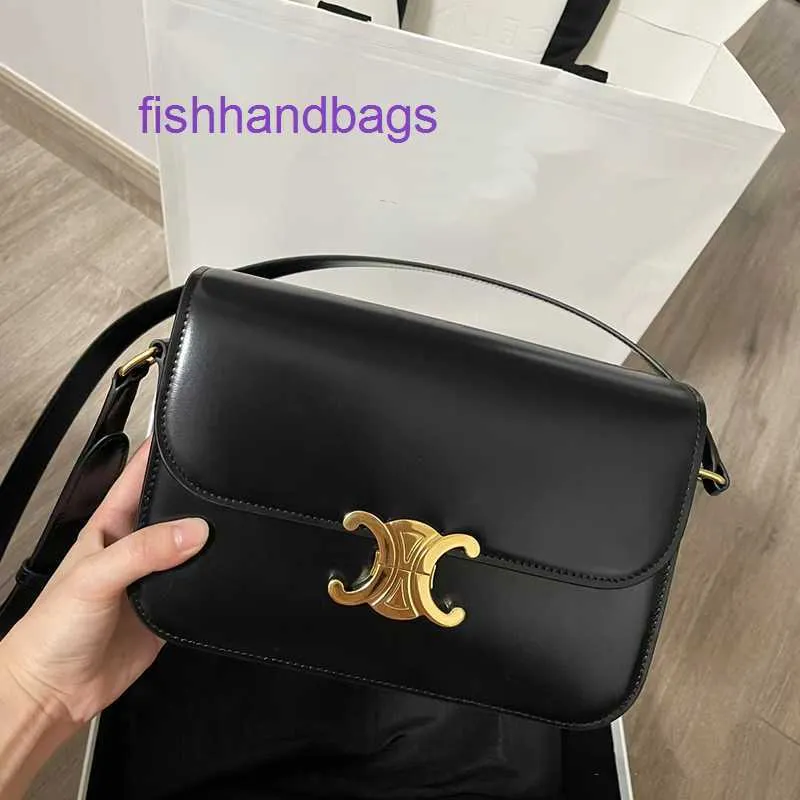 Borse tote originali Celinss all'ingrosso negozio online Baobao Donna 2024 Nuova borsa Tofu Triumph Box di alta qualità Borsa piccola quadrata in vera pelle con tracolla a spalla