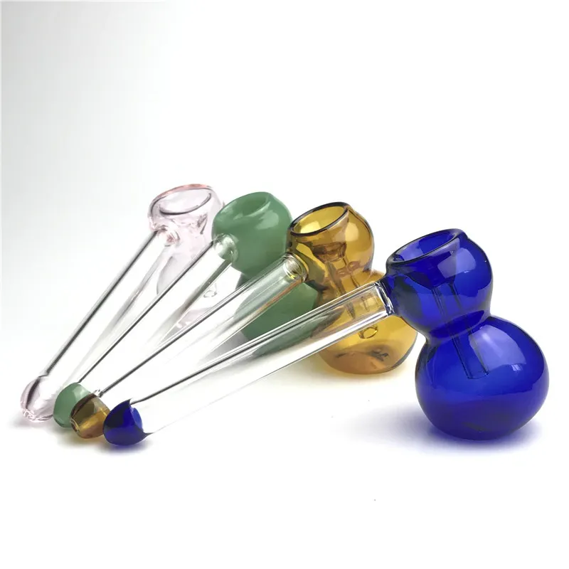 5.5 Inch Colorful Glass Gourd Smoking Hand Pipe with Thick Pyrex Glass Tobacco Hand Pips for Smoke