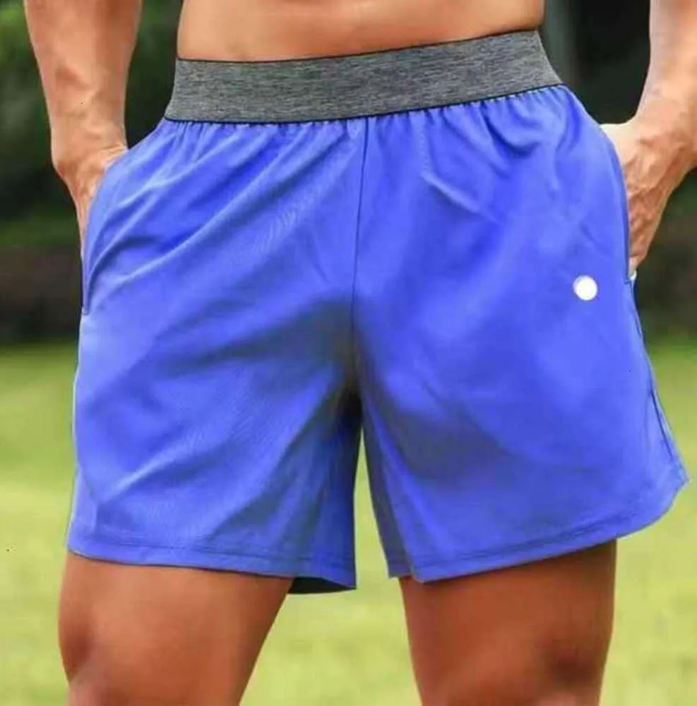 2024New Men Yoga Sports Shorts Outdoor Fitness Quick Dry Lululemens Solid Color Casual Running Quarter Pant Best Fashiond 852ma