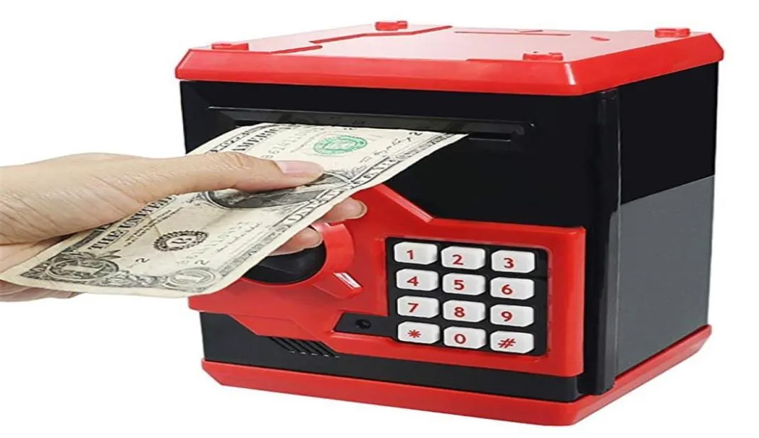 Elektroniczne Piggy Bank Safe Money Box dla dzieci cyfrowe monety gotówkowe oszczędności Safe Depozyt ATM Prezent urodzinowy dla dzieci LJ20128367927