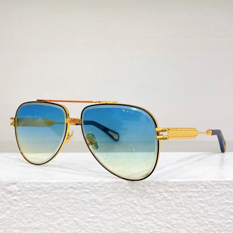 2024 Season Hot Selling Z049 Designer Sunglasses for Men Women Pilot Gold Frame Blue Lens UV400 Beach Sunglasses with Box Z049