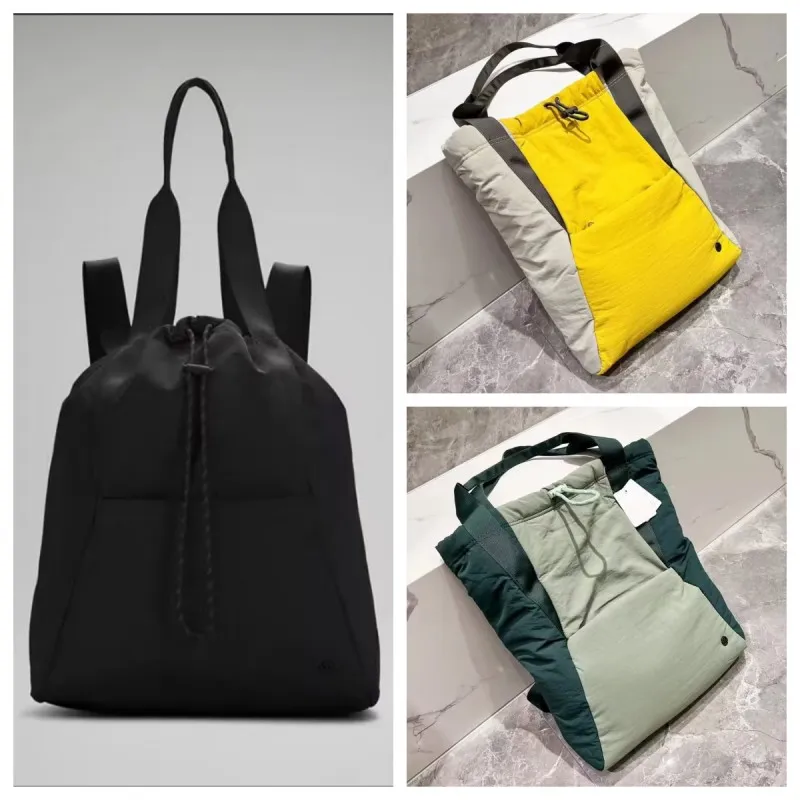 LL Sac de fitness à double fonction féminin Sac à dos de grande capacité Sac à dos