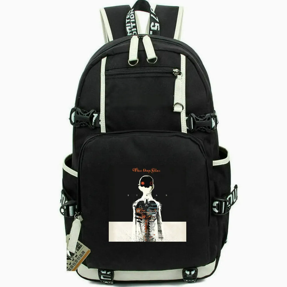 Ludzki plecak Trzy dni Grace Design Design TDG Band School Bag 3DG Print Rucksack Casual School Baga Pakiet Day Day Pack