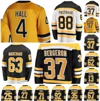 2022 David Pastrnak Hockey Jersey Brad Marchand Patrice Bergeron Taylor Hall Tomas Nosek Charlie Coyle Jakub Zboril Blidh Custom Stitched `s Jerseys