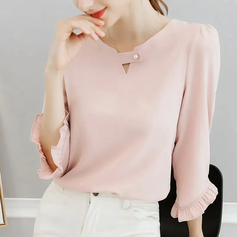 2019 Autumn New Design Fast Fashion Ladies Tops Long Sleeve Loose Women  Shirt Blouse - China Blouse and Clothes price