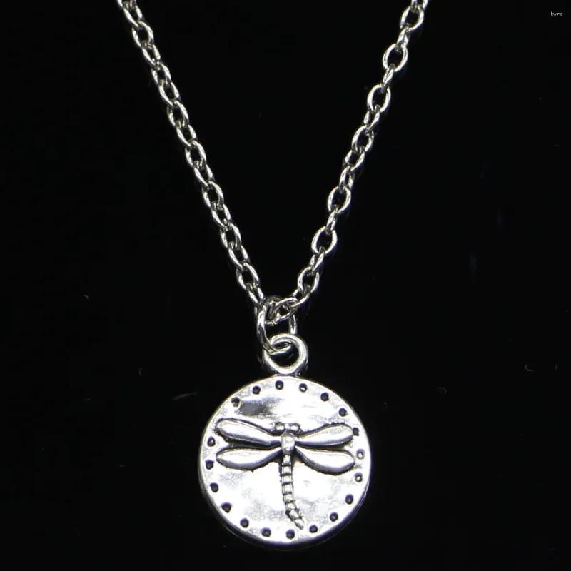 Chains 20pcs Fashion Necklace 15mm Dragonfly Pendants Short Long Women Men Colar Gift Jewelry Choker