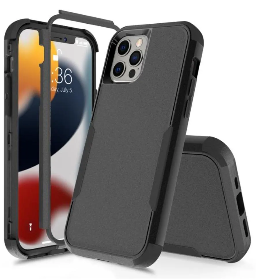 Cajas de teléfono de armadura 3in1 para iPhone 14 Plus 13 12 Mini 11 Pro XS Max XR 7 8 Samsung S22 A33 A13 TPU Marco de PC duro a prueba de golpes Defende8717515