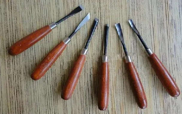 Outils outil de ciseau de sculpture en bois, outils de charpentier, couteaux de sculpture, 6 pc / lot