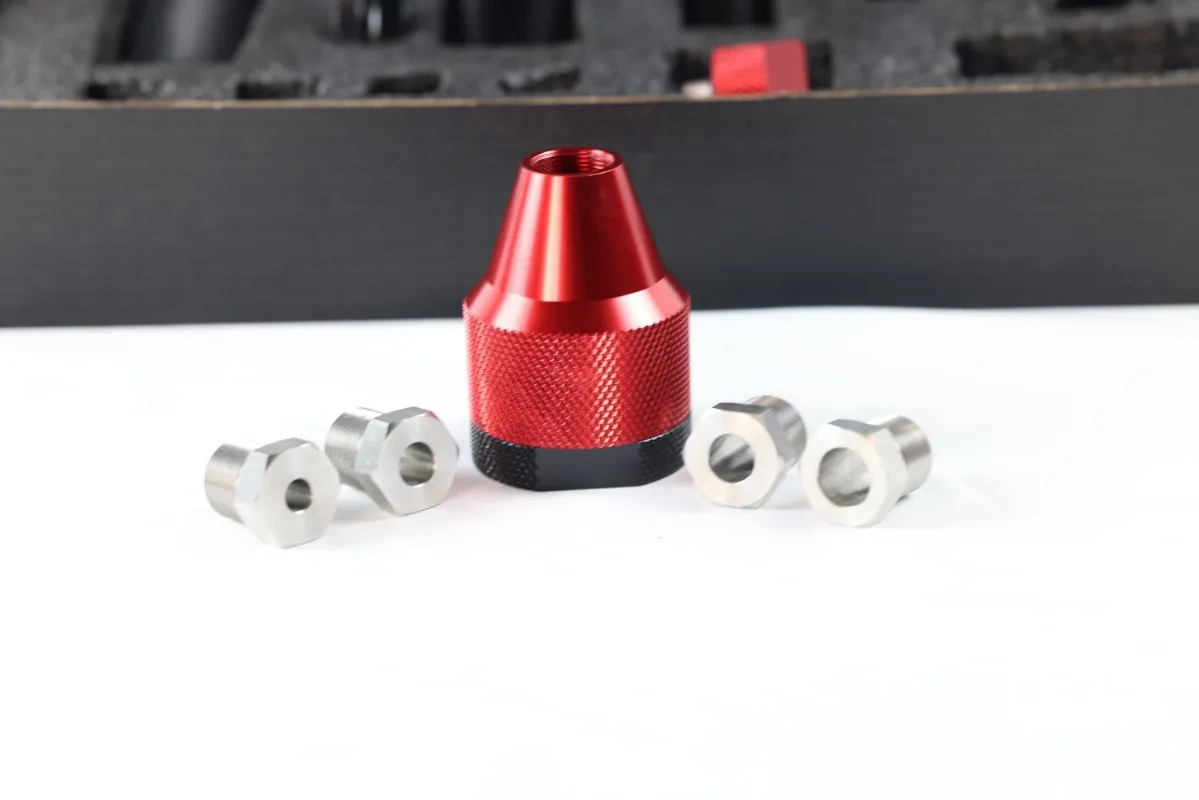 Aluminium Jig Drill Hole Drilling Guide Fixture Tool, Universal version" OD:1.05,1.45,1.55,1.7 Baffle conical cup For Fuel Filter