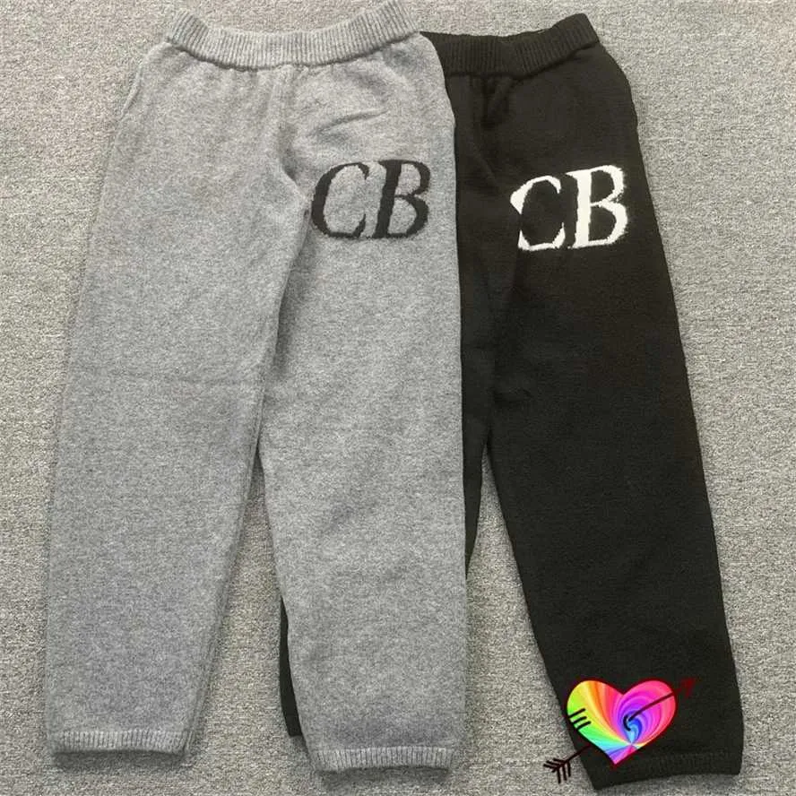 Men's Pants Grey Black Cole Buxton Sport Pants Men Women British Cole Buxton Knit CB Sweatpants Thick Loose Wool Blend Trousers J240103