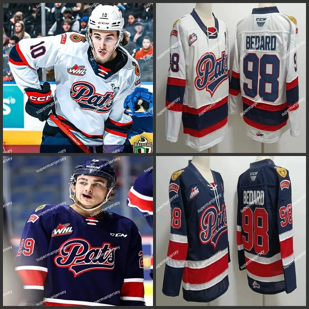 Viste WHL Regina Pats Regina Hockey Jersey 98 Connor Bedard Bonita