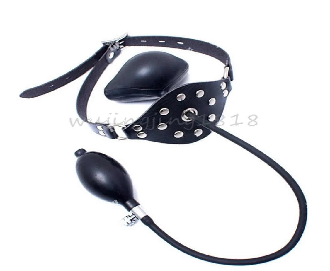 BDSM Bondage Gear Slave Uppblåsbar mun Gag vuxna sexleksaker Produkter för kvinnor Restraints Ball GAGS1980898