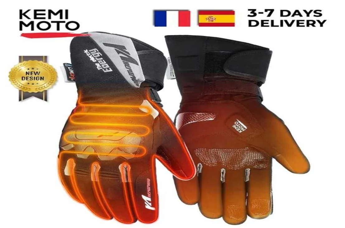 Gants chauffants pour moto, écran tactile, ski chaud d'hiver, étanche, Rechargeable, chauffage thermique pour motoneige 2201114672895