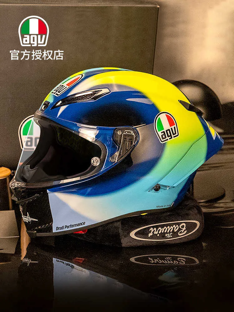 agv chameleon helmet Full Face Carbon Fiber Motorcycle Helmet Pista AGV Chameleon Butterfly Ice  Blue with 3C Certified ECE DOT Safety from Dhgate Motorcycle Helmets