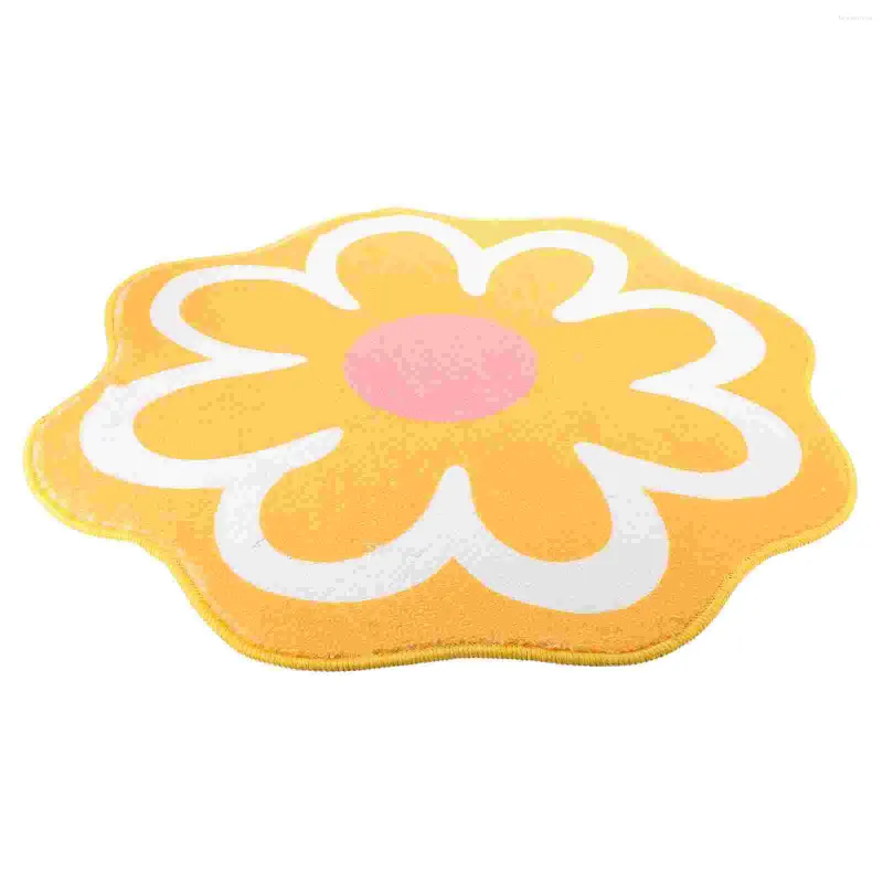 Tapis Tapis de Chambre à Coucher Tapis de Sol en Forme de Fleur Tapis d'entrée Polyester Souple (Polyester)