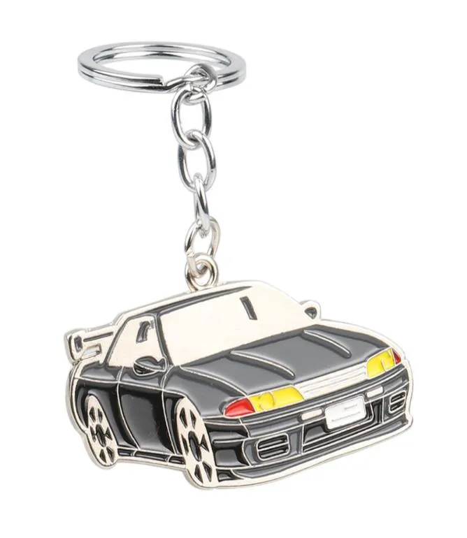 Porte-clés en forme de voiture, porte-clés de course, double face, cadeau JDM NOS Turbo, modèle en métal, pendentif 1266565