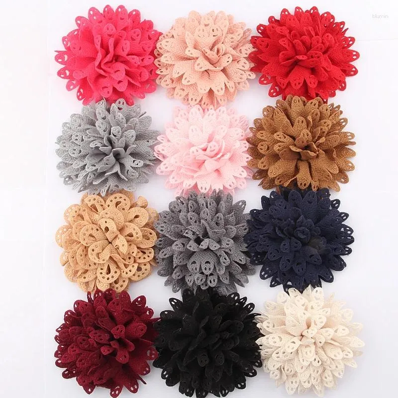 Haaraccessoires 200 STUKS 8,5 CM 3,4 "Schoonheid Handmde Stof Bloemen Voor Chiffon Bloem Hoofdbanden