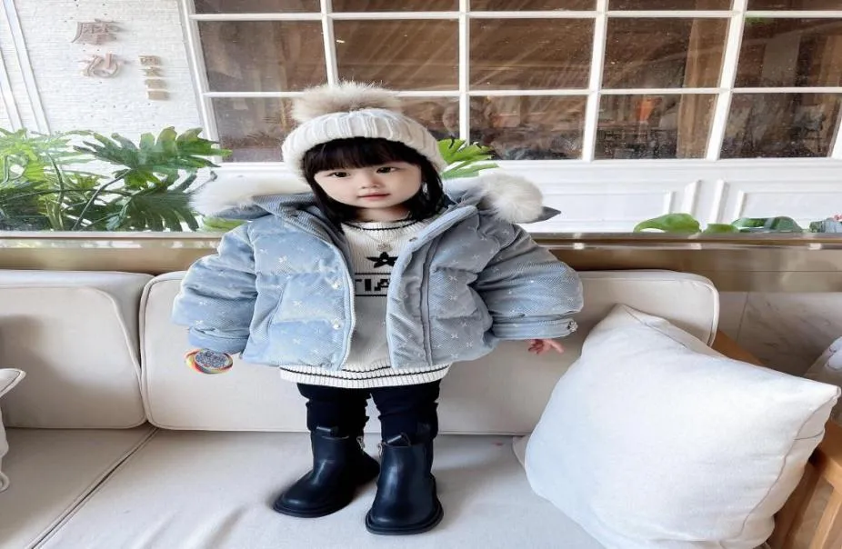 Fashion Style Winter Down Coat for Girls Toddler Cute Wing Hooded Fur Collar Down jacket Outwear Thicken Warm Kids downpadded Clo8862128