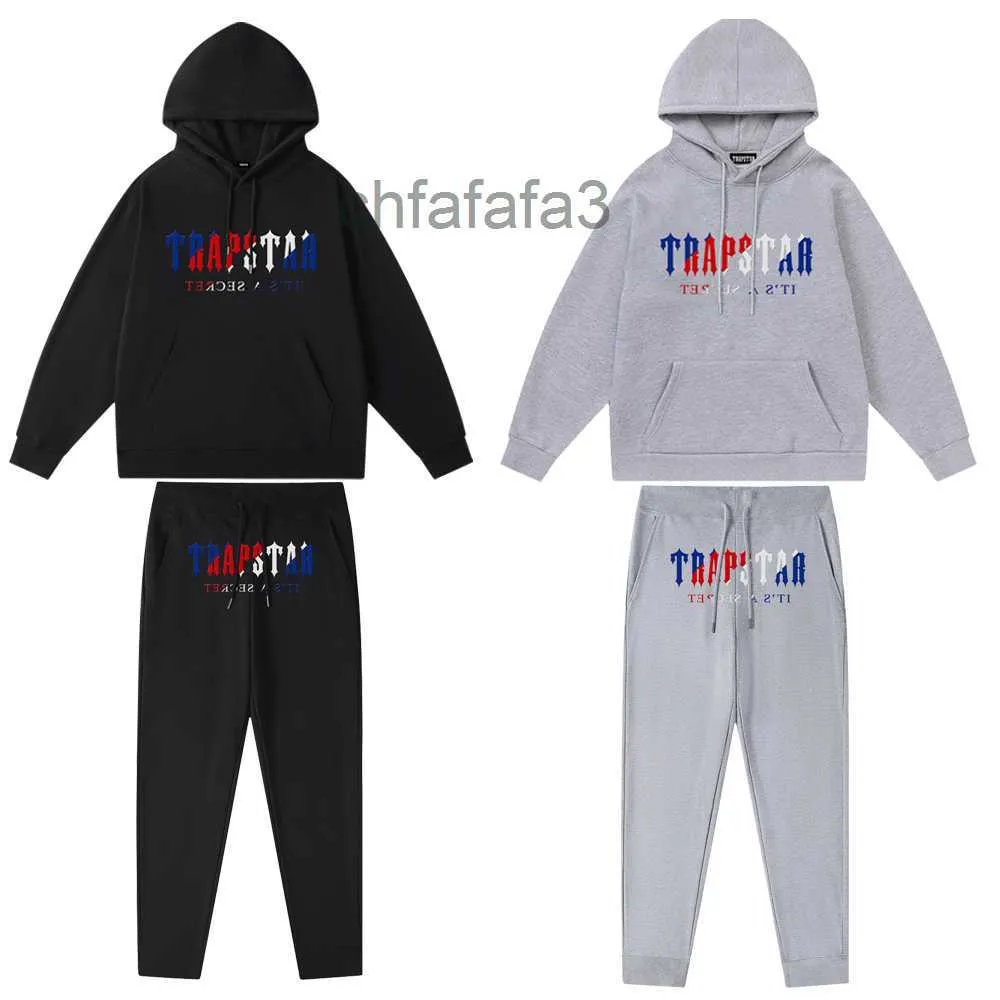 Trapstar Bluza Bluza Męska Trapstar Tracksuit 2 -częściowy z kapturem Athletic Sweatsuit krótkie rękawe