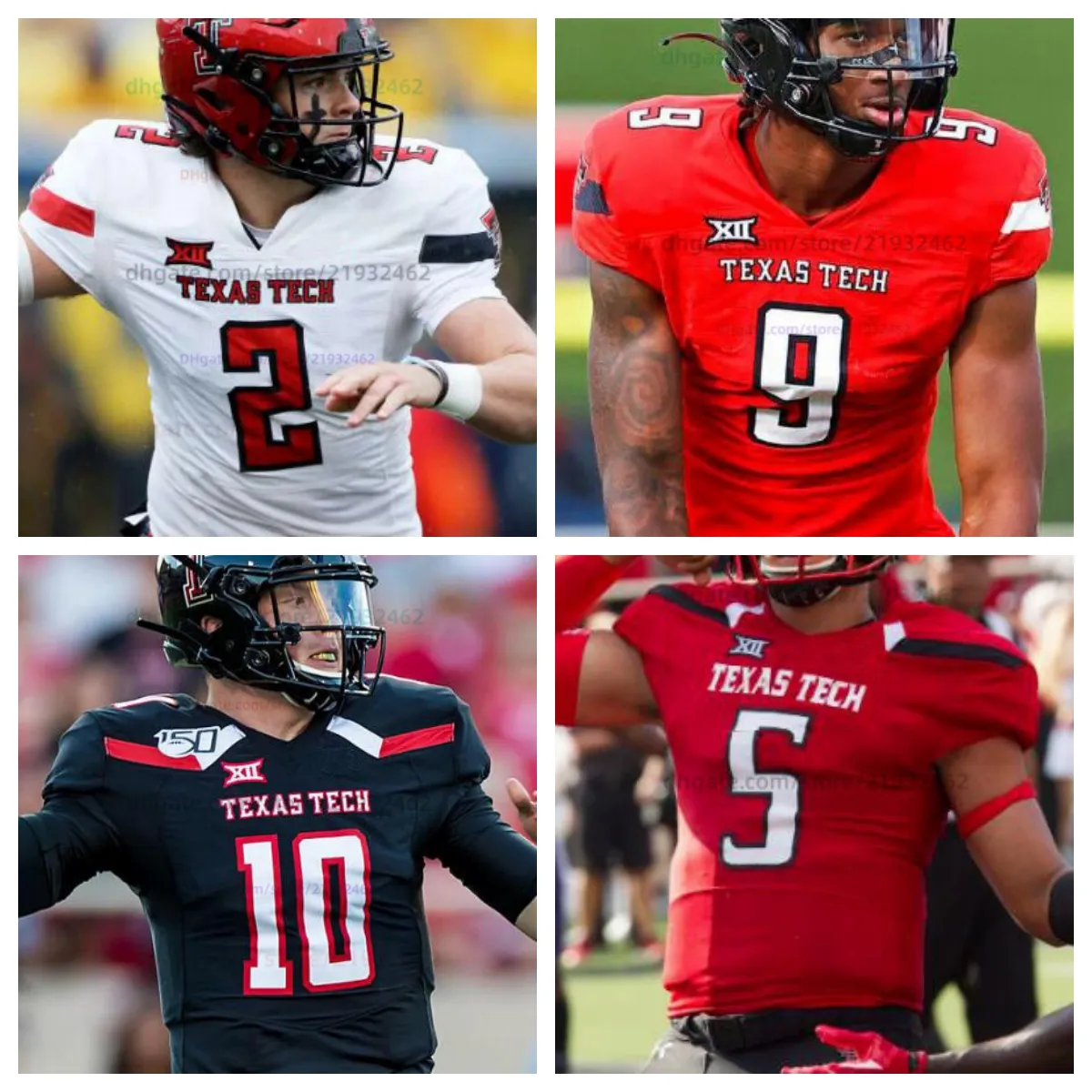 Personalize Texas Tech TTU College Football Jersey qualquer nome qualquer número Behren Morton Cameron Watts Tahj Brooks Armand Shyne Michael Crabtree Alan Bowman