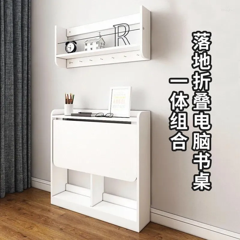 Kitchen Storage Folding Desk Small Apartment Wall Hanging Writing Corner Bookshelf Computer Learning