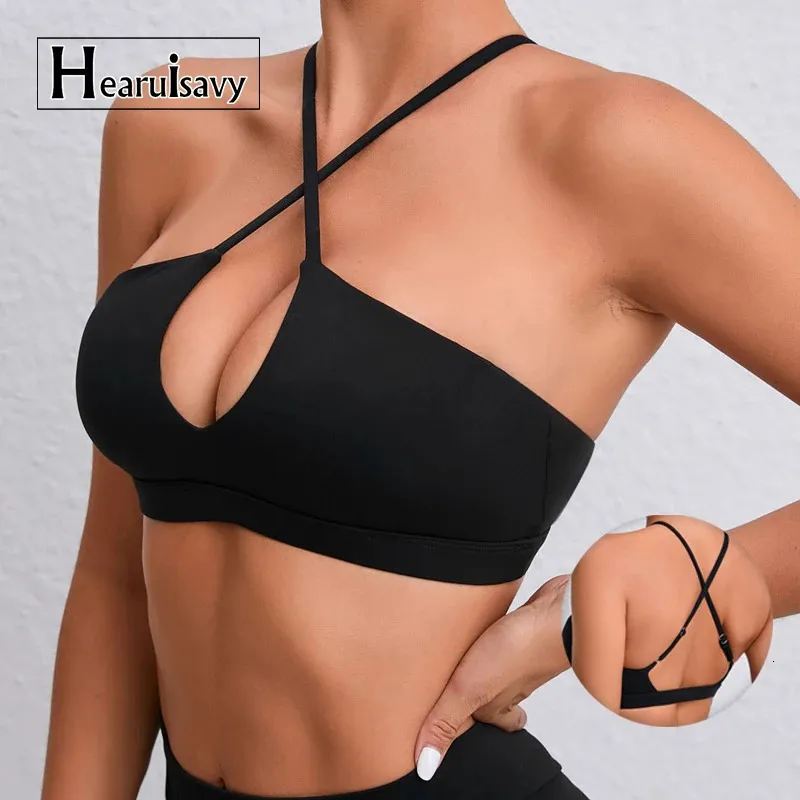 Hearuisav Gym Top Women Training Yoga Clothes Stretch Women Sports Underwear Fitness Workout Cross Yoga Bra Sexig Sports BH 240102