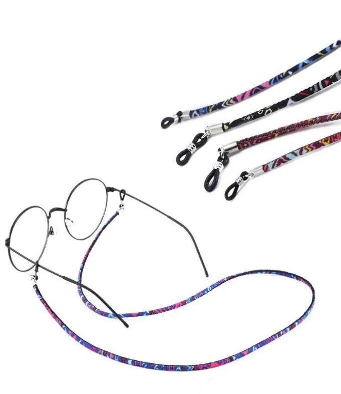 Blandad färgglada sportglasögonglasögon solglasögon kedjor nacksladdbandsträngsträng LANYARD Hållare Justerbara modtillbehör2876307