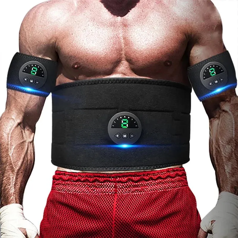 Belt Ems Electric Abdominal Body Slimming Belt Waist Band Smart Abdomen Muscle Stimulator Abs Trainer Fiess Lose Weight Fat Burn