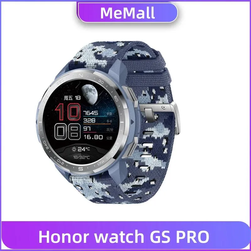 Watches Honor Watch GS Pro Smart Watch SpO2 Smartwatch Heart Rate Monitoring Bluetooth Call 1.39'' AMOLED 5ATM Sports Watch for Men