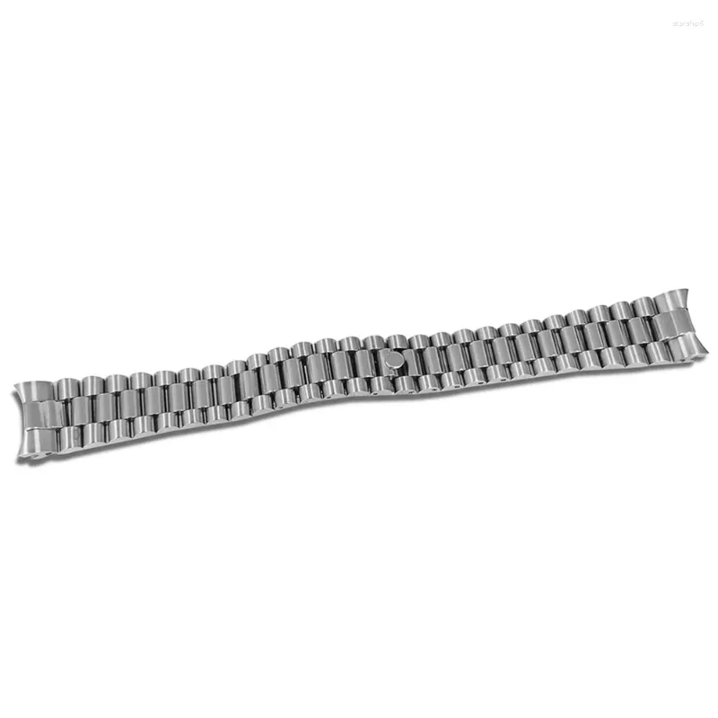 Bracelets de montre Bracelet en argent de 20mm, en acier inoxydable, pour sous-boîtier de 40mm, fermoir pliant, accessoires de bande