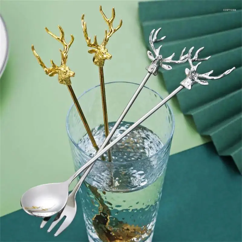 Scoops de café Gadgets Kitchen Stirnet Dessert Fork Spoon suspendu 2024 Ice Household Milk Tea High Quality Elk