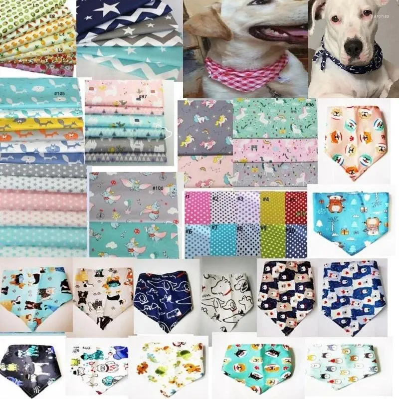 Vestuário para cães 1000 pçs/lote 2024 Design Ajustável Filhote de Cachorro Pet Bandanas Colar Lenço Lenços Gravata de Algodão Tamanho S M Y681