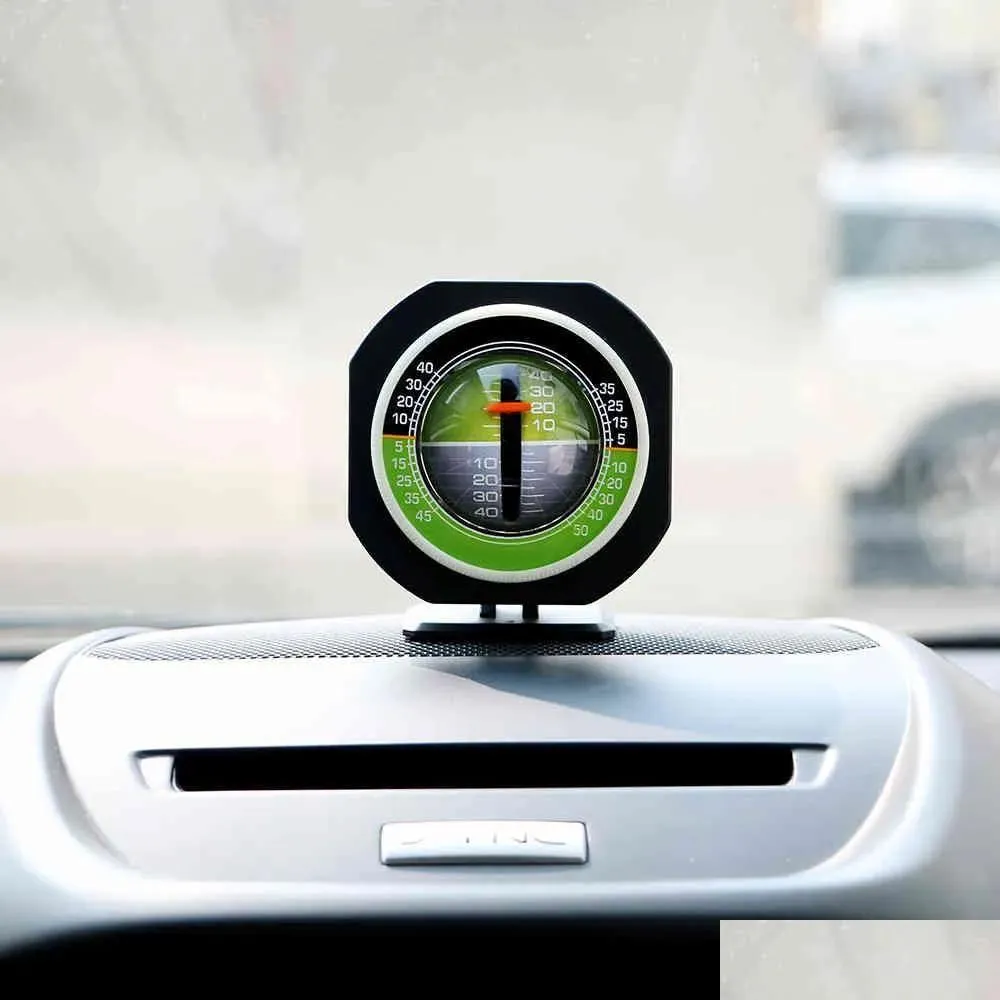 Bilkompass ny kompass higrecision byggd LED -lutningsmätare nivå bilfordonsdekrinometer gradient lutning vinkel pdy5 droppe deliv dhprf