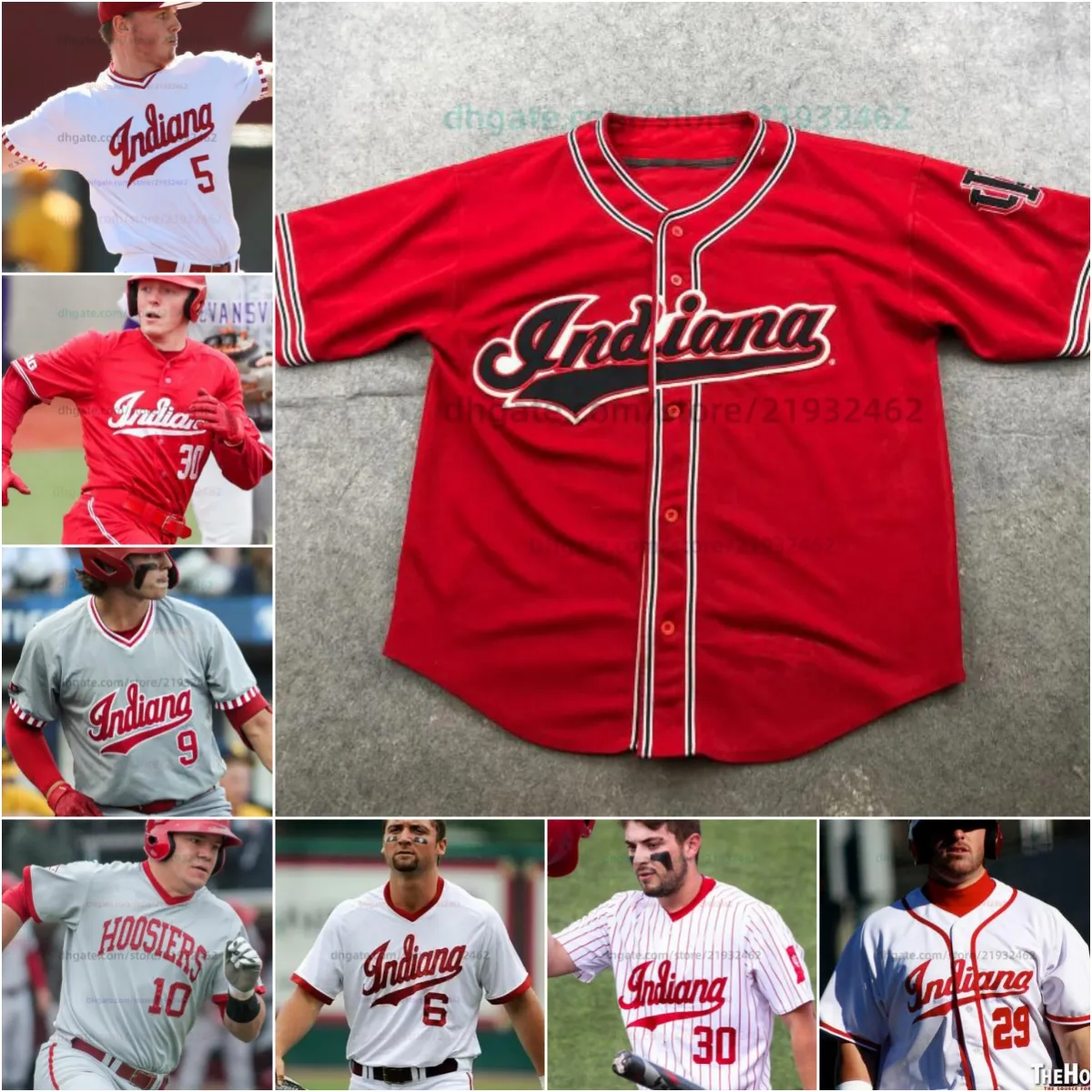 Baseball-Trikot Indiana Hoosiers College Herren Damen Jugend Kinder Alle Nähte Evan Goforth Joey Brenczewski Brooks Ey Sam Murrison Ryan Kraft Seti Manase