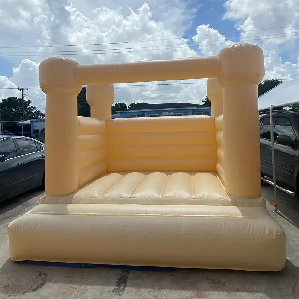 Swings Yüksek kaliteli ticari beyaz sıçrama evi 10x10ft şişirilebilir tam PVC atlama Bouncy fedai s jumper ile düğün için üfleyici