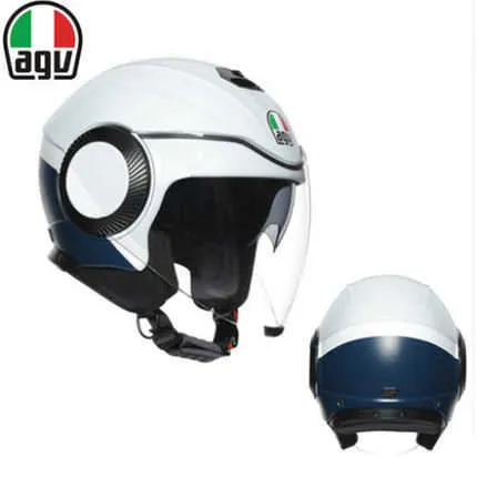 Helmets Moto AGV Motorcycle Design Safety Comfort Agv Italian Orbyt Men's and Women's Dual Lens 4/3 Half Helmet Motorcycle Electric Vehicle Mono Channel 3XDJ