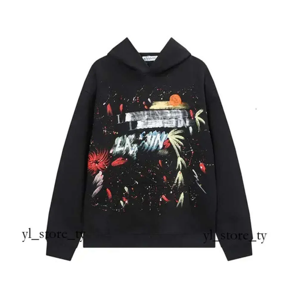 Lanvin Men's HoodiesスウェットシャツLanvin Hoodie Sweatshirts Designer Seater Mens and Womens Sweatshirtレタースポットプリントランビンズシュー5415