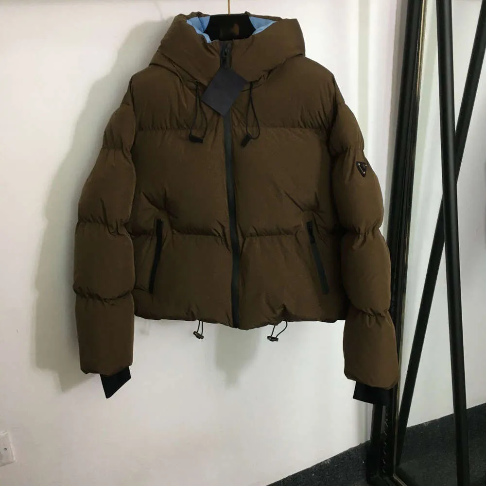 Giacche da donna Inverno Petto Triangolo Decorazione Orlo Coulisse Cintura con cappuccio a maniche lunghe Cappotto di pane