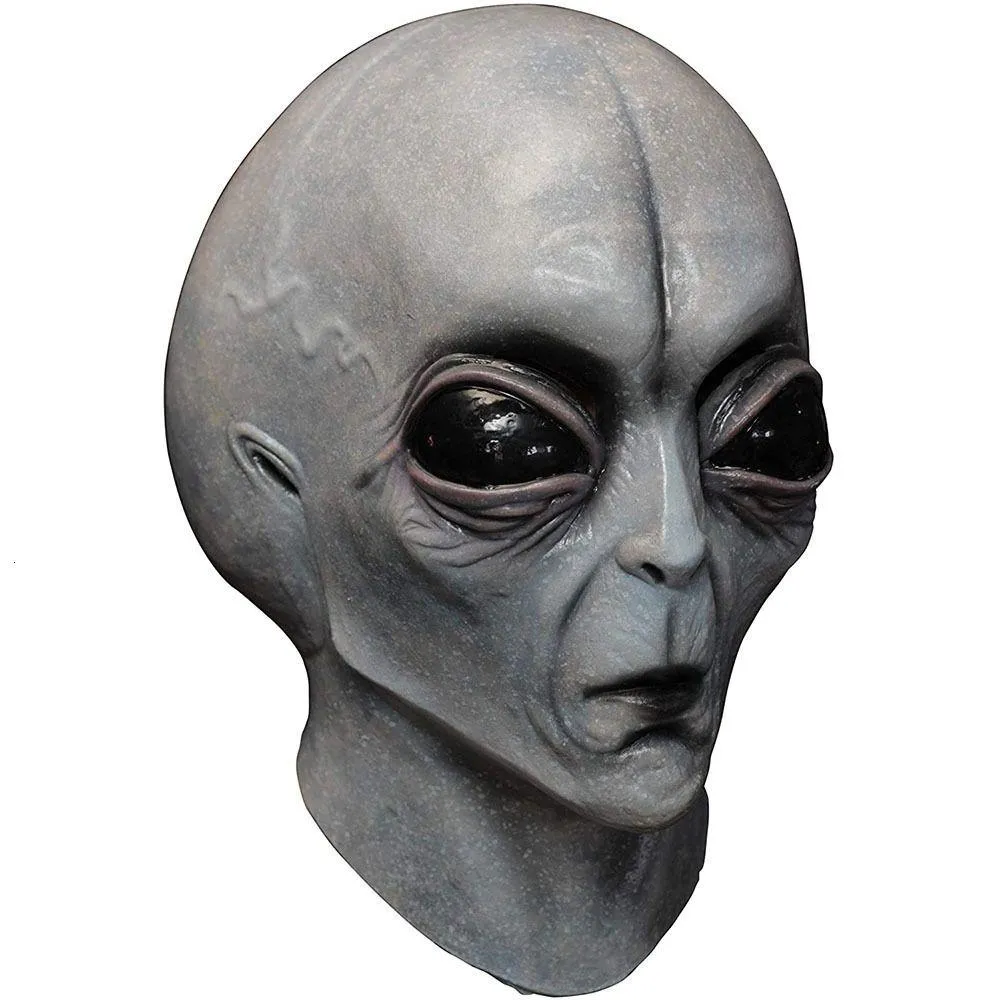 Party Masks Area 51 Alien Helmet Mask Halloween Cosplay Horror Funny LaTex Fl Headdress Mascaras Costume Masquery 230901 Drop Delive Dhnuz