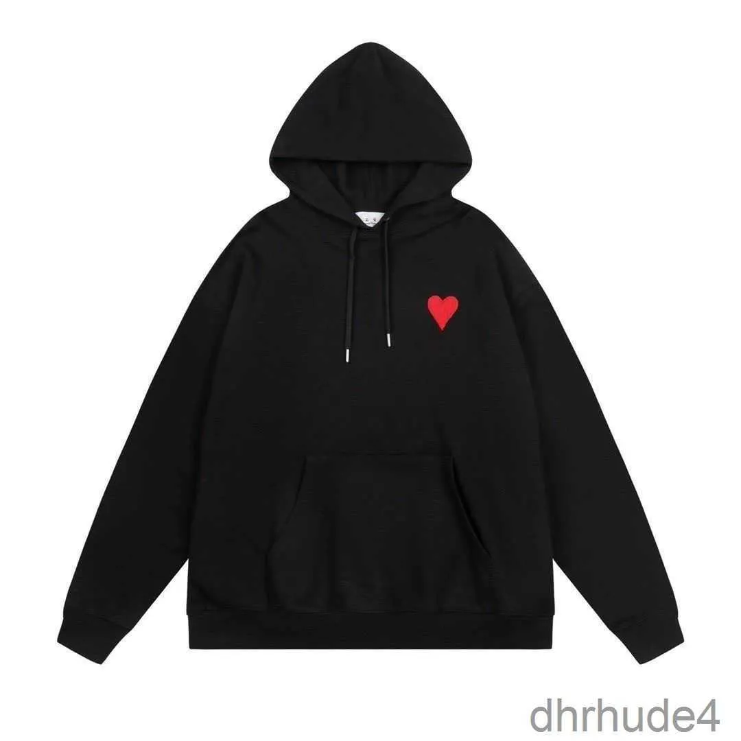 Mens e Womens Designer Hoodie Amis Paris Suéter de Alta Qualidade Aword Red Love Fino Pescoço Redondo Pulôver Casal Suéter de Manga CompridaKdss Z6IC HZ7 7P8R