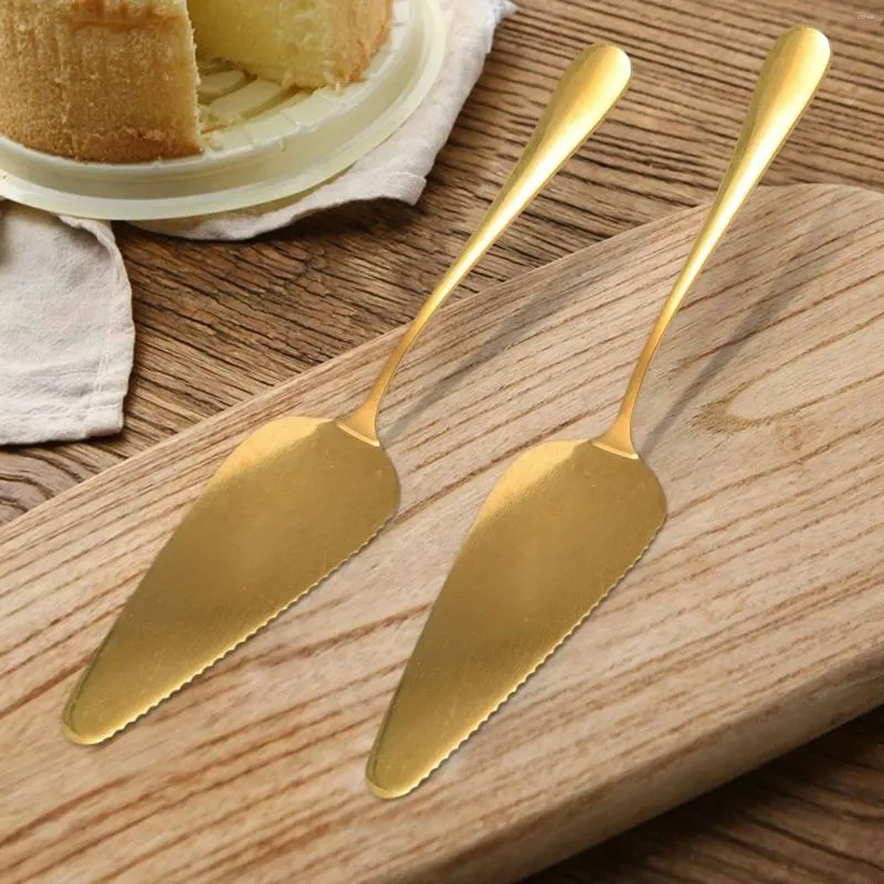 Bakvormen Golden Cake Pie Server Bruiloftsmes en set 2-delig