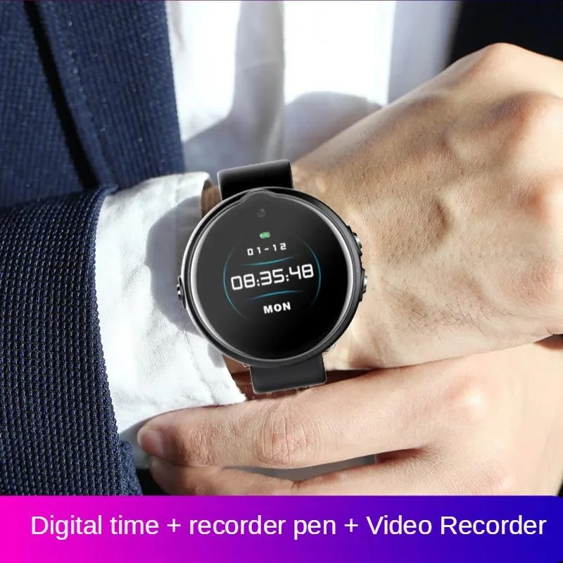 Watches Sruton V10 Digital Voice Activated Audio Recorder Watch Dicafon Sports Pedometer Hifi Music Player Smart Wrist Watch Mp3 256g