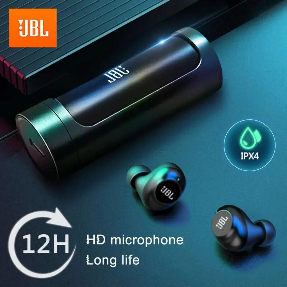 Device TWS hörlurar Bluetooth V5.0 Stereomikrofon i örat med laddningsboxen Trådlösa öronsnäckor