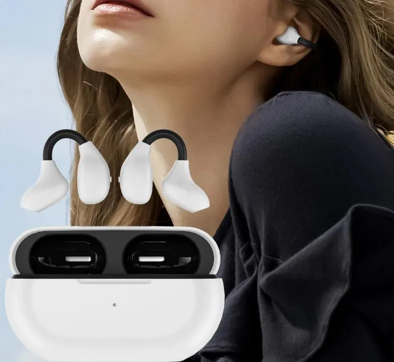 Hörlurar 2023 NYA TWS Ear Bone Conducting Earring Wireless Bluetooth Earphones Sport Hörlurar Earskydd för telefoner Sports headset